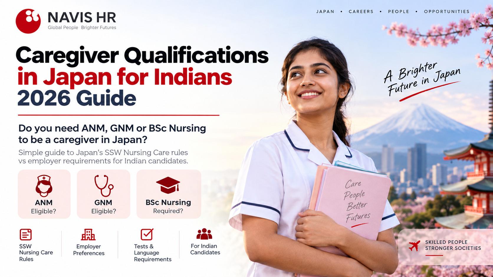 Indian caregiver candidate checking SSW Nursing Care qualification requirements for Japan