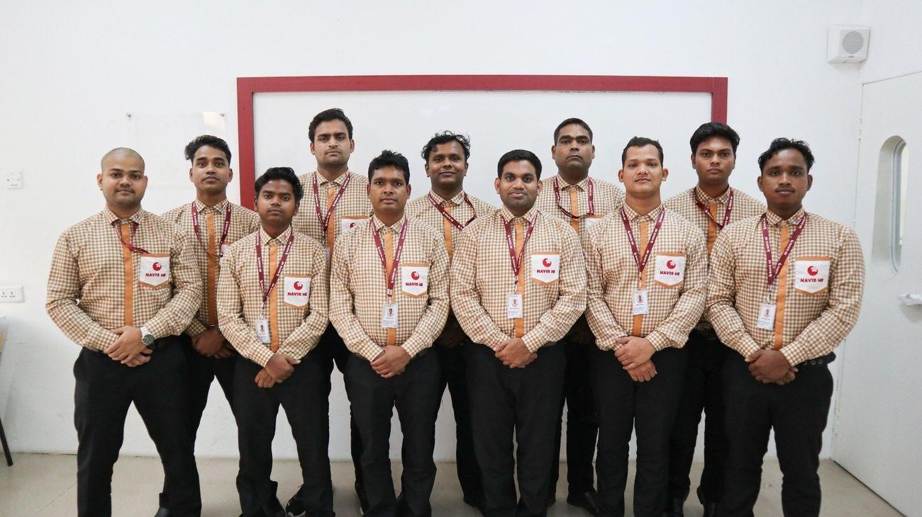 NAVIS HR driver candidates in uniform at the Bengaluru training centre