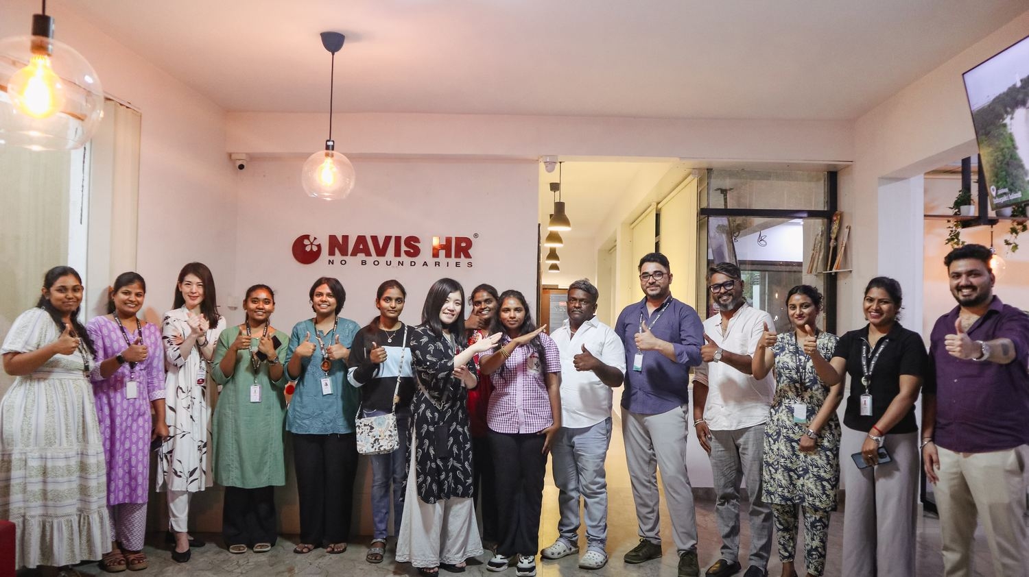 The NAVIS HR team who would guide her through the process ahead