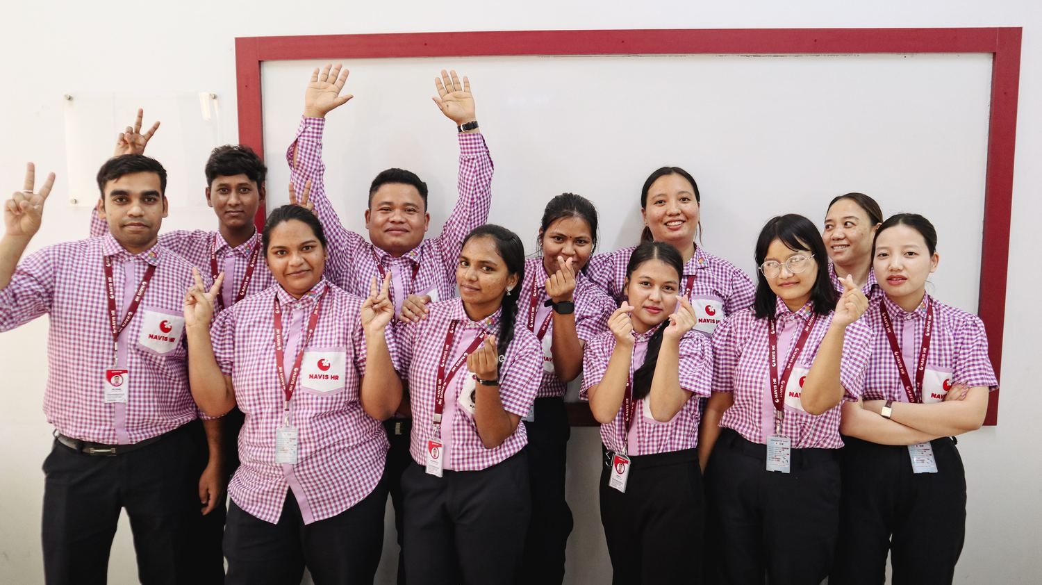 The NAVIS HR team who supported her through training